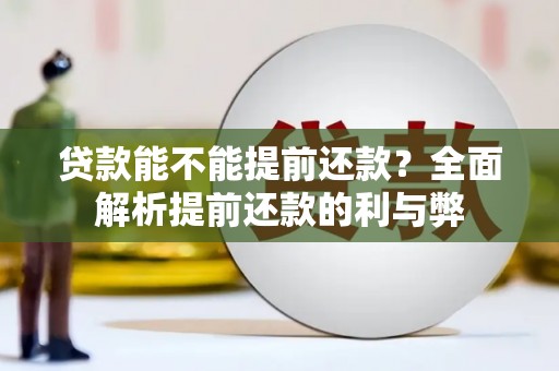 永登贷款能不能提前还款？全面解析提前还款的利与弊