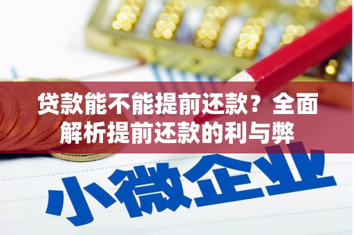 永登贷款能不能提前还款？全面解析提前还款的利与弊