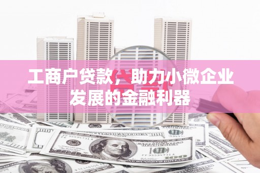 永登工商户贷款，助力小微企业发展的金融利器