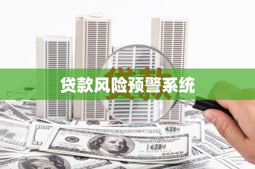 永登贷款风险预警系统