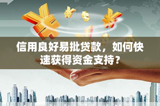 永登信用良好易批贷款，如何快速获得资金支持？