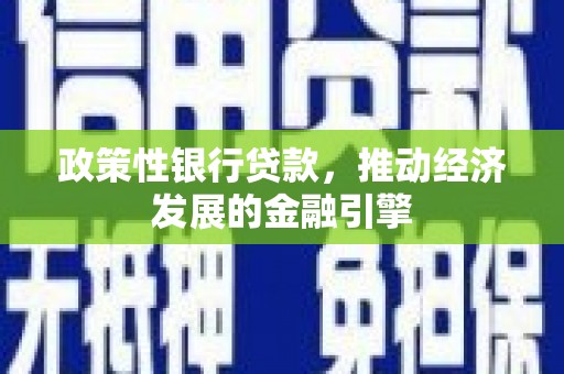永登政策性银行贷款，推动经济发展的金融引擎