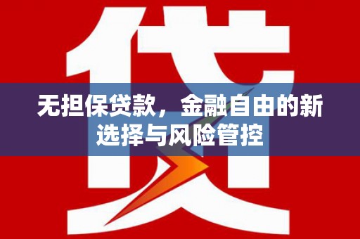 永登无担保贷款，金融自由的新选择与风险管控