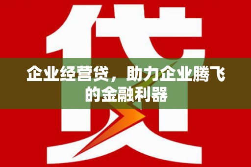 永登企业经营贷，助力企业腾飞的金融利器