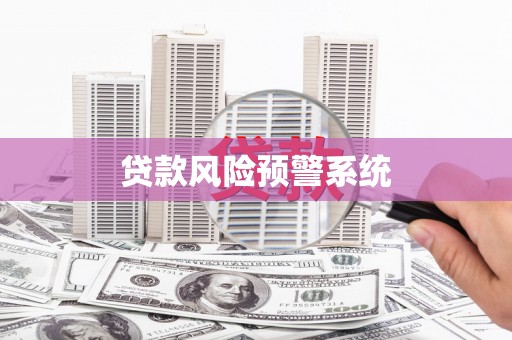 永登贷款风险预警系统