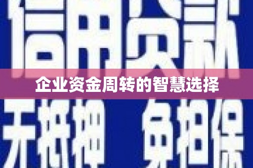 永登企业资金周转的智慧选择