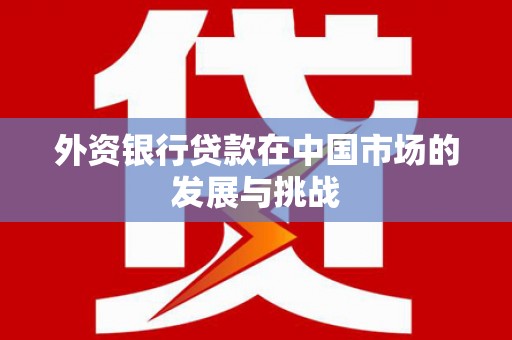 永登外资银行贷款在中国市场的发展与挑战