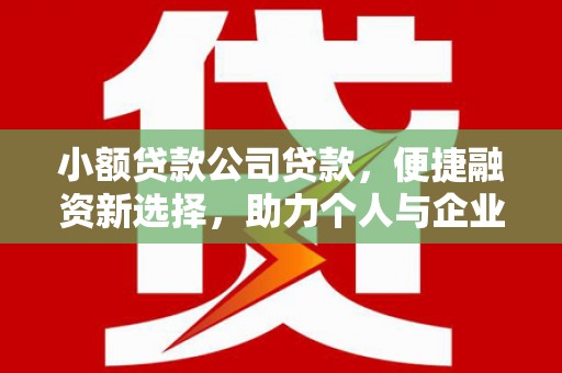 永登小额贷款公司贷款，便捷融资新选择，助力个人与企业成长