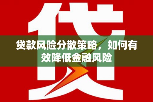 永登贷款风险分散策略，如何有效降低金融风险