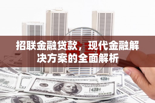 永登招联金融贷款，现代金融解决方案的全面解析