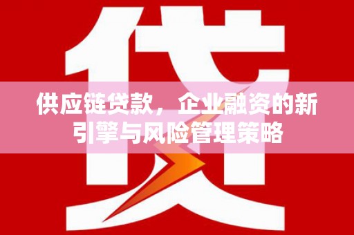 永登供应链贷款，企业融资的新引擎与风险管理策略