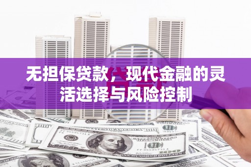 永登无担保贷款，现代金融的灵活选择与风险控制