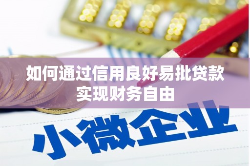永登如何通过信用良好易批贷款实现财务自由