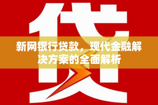永登新网银行贷款，现代金融解决方案的全面解析