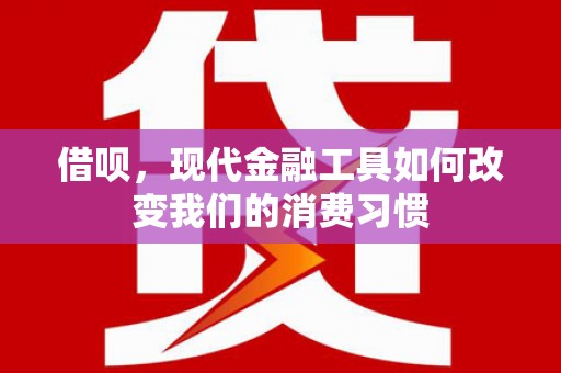 永登借呗，现代金融工具如何改变我们的消费习惯