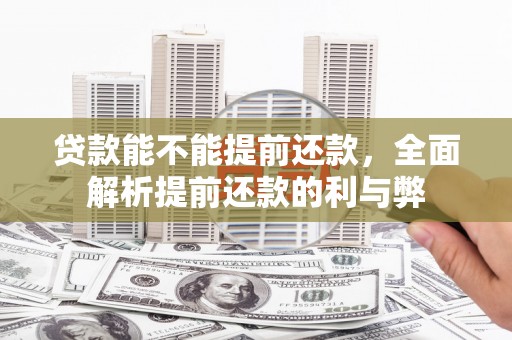 永登贷款能不能提前还款，全面解析提前还款的利与弊