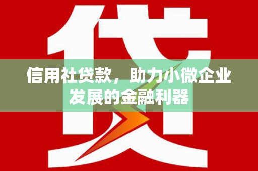 永登信用社贷款，助力小微企业发展的金融利器