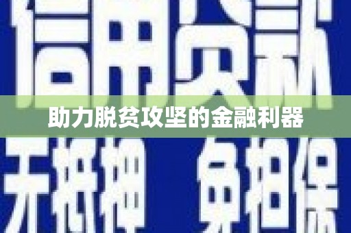 永登助力脱贫攻坚的金融利器