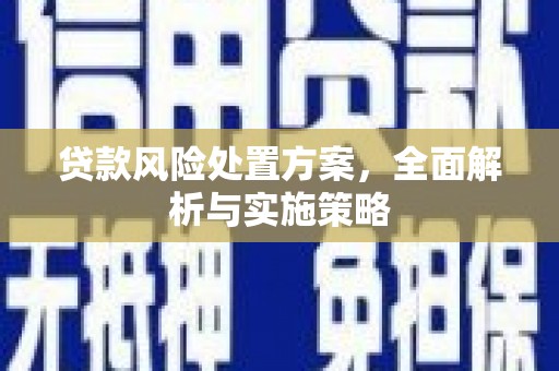 永登贷款风险处置方案，全面解析与实施策略